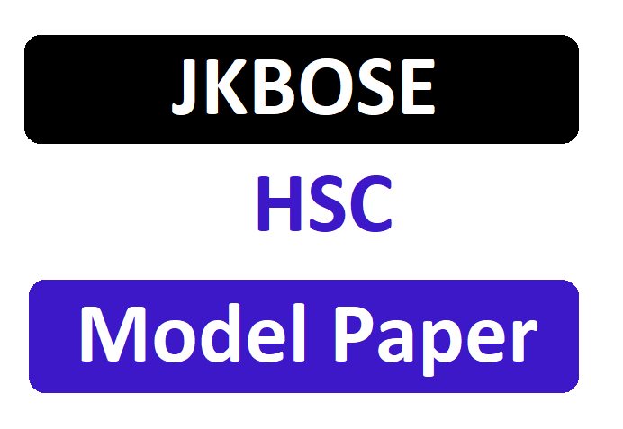 JKBOSE HSC Model Paper 2020 J&K 12th Importance Sample Question Paper Download